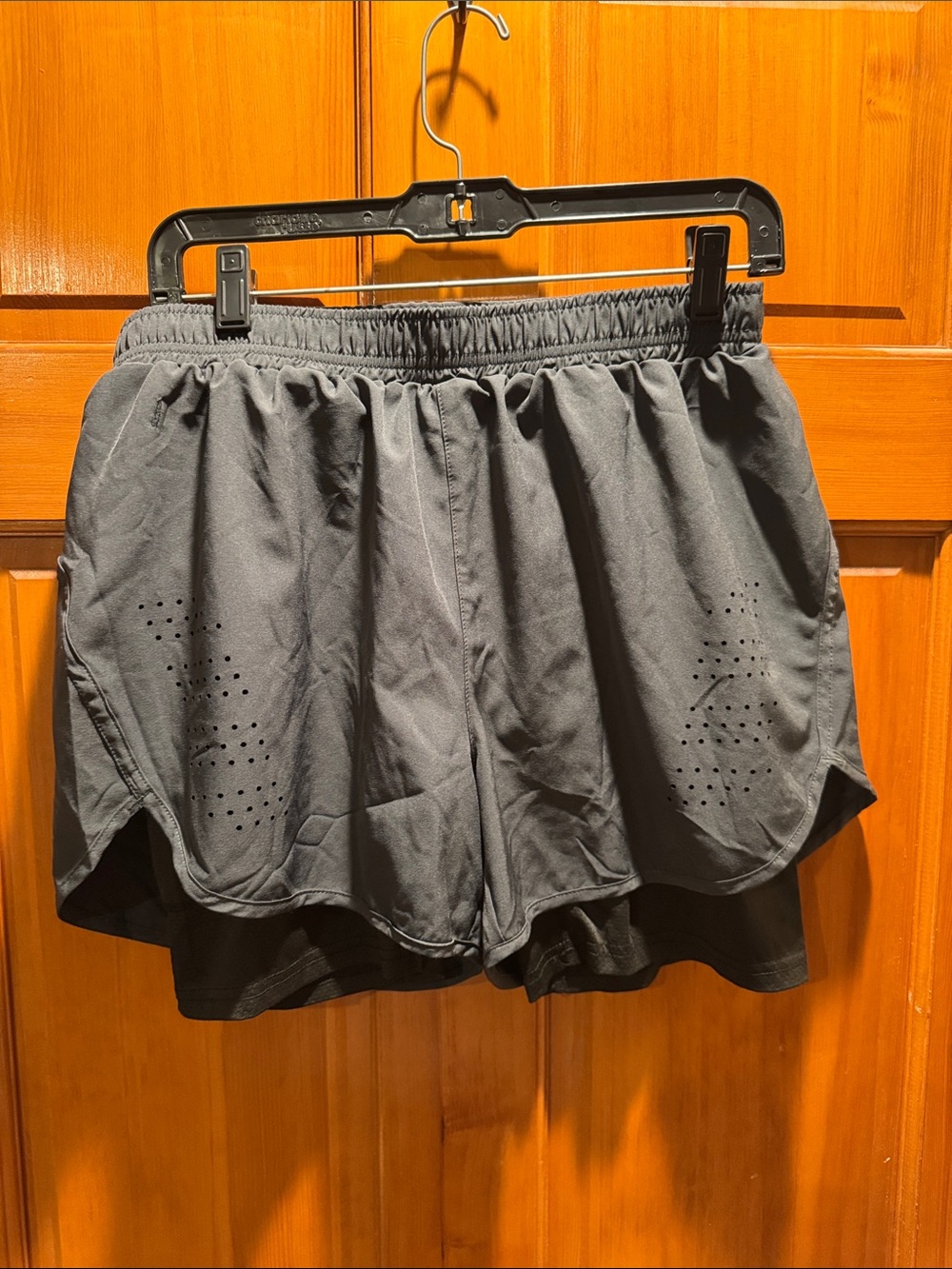 LulucLeaf Men's Dark Grey Athletic Workout Shorts- Breathable Active Wear Size M